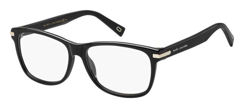 Marc Jacobs Full-Rim Square Black Eyeglass Frame for Women, Clear Lens, 191 0807 00, 54/15/145