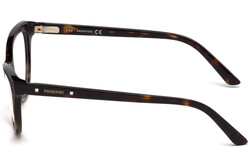 Swarovski Full-Rim Cat Eye Dark Havana Brown Eyeglass Frame for Women, Transparent Lens, SK5174 052, 54/16/140