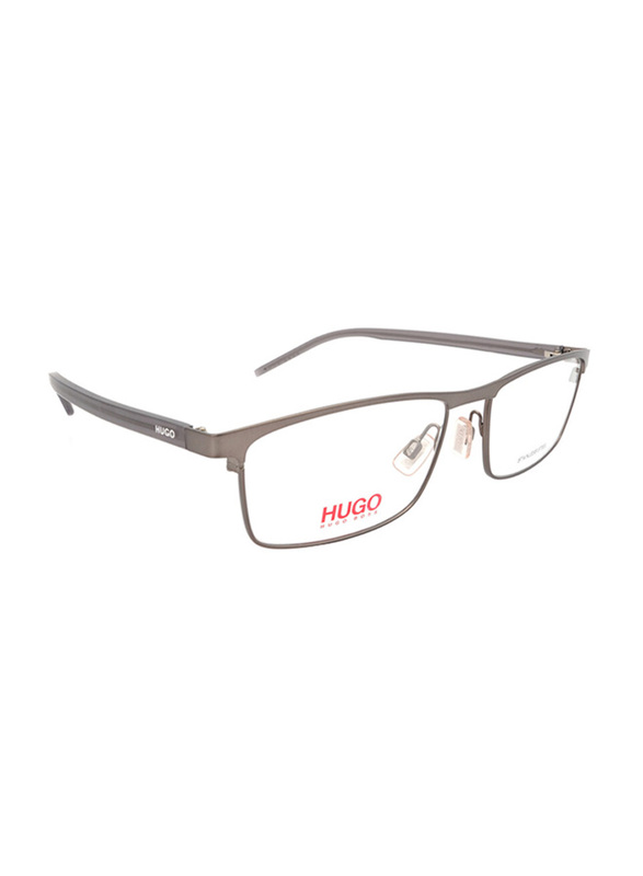 Hugo Boss Full-Rim Rectangular Ruthenium Frame for Men, HG 1026 0R80 00, 56/17/145