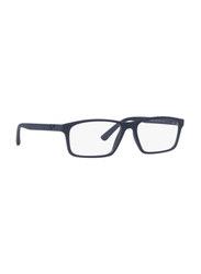 Emporio Armani Full-Rim Rectangle Blue Frame for Men, EA3213 5088, 56/17/145