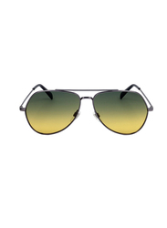 Levi'S Full-Rim Aviator Matte Dark Ruthenium Sunglasses Unisex, Silver Lens, LV1012/S 0010 FQ, 57/13/150