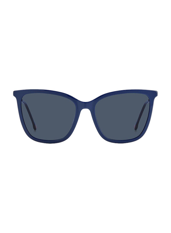 Carolina Herrera Full-Rim Rectangle Blue Sunglasses for Women, Blue Lens, CH0068/S PJP/KU, 57/18/145