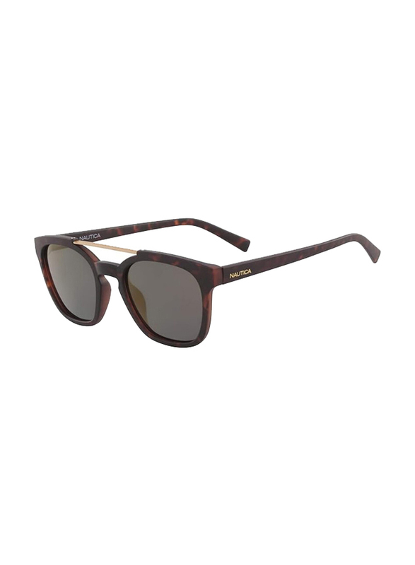 Nautica Full-Rim Cat Eye Matte Dark Tortoise Sunglasses for Men, Brown Lens, N3638SP 237