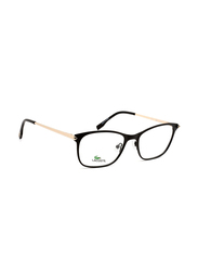 Lacoste Full-Rim Black Square Sunglasses for Women, Transparent Lens, L2276 001, 56/19/140