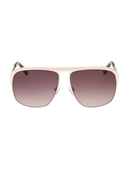 Guess Full-Rim Square Gold Sunglasses Unisex, Brown Lens, GU5210 32E