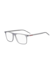 Hugo Full-Rim Rectangle Grey Eyewear Frames For Men, Mirrored Clear Lens, HG1057 0RIW 00