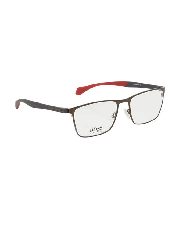 Hugo Boss Full-Rim Rectangular Ruthenium Frame for Men, BO1079 0SVK 00, 58/18/145