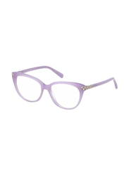 Swarovski Full-Rim Cat Eye Lilac Eyeglass Frames for Women, Transparent Lens, SK5230 078, 52/15/140