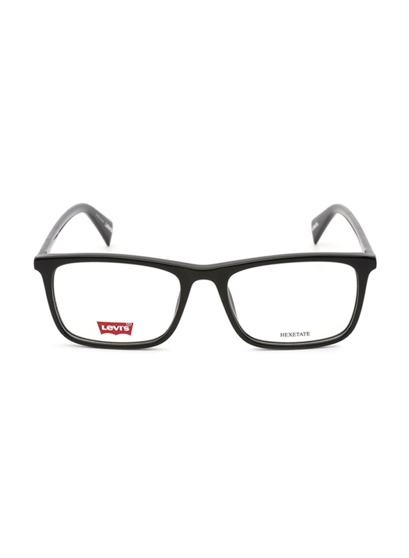 Levi'S Full-Rim Rectangular Black Frame for Men, LV1004 0807 00, 53/17/150