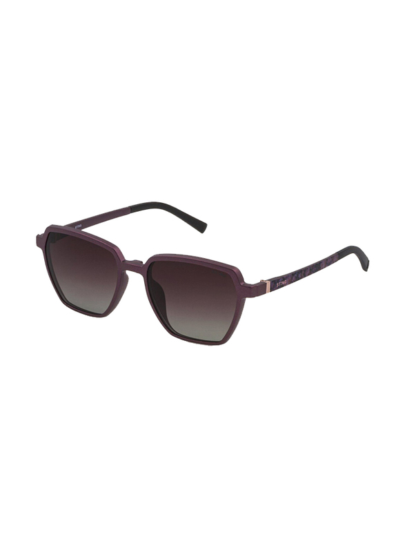 Sting Full-Rim Oval Purple Sunglasses Unisex, Brown Lens, SST411 Z30P, 53/17/135
