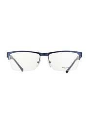 Police Half-Rim Rectangular Blue Eyeglass Frame Unisex, VPL040 049A, 54/15/140