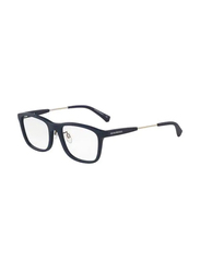 Emporio Armani Full-Rim Rectangle Multicolour Eyeglass Frames Unisex, Transparent Lens, 0EA3165F 5754, 56/19/145