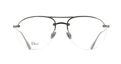 Dior Stellaire O11 Full-Rim Pilot Silver Eyeglasses Frame for Women, Clear Lens, 0010 00, 55/15/145