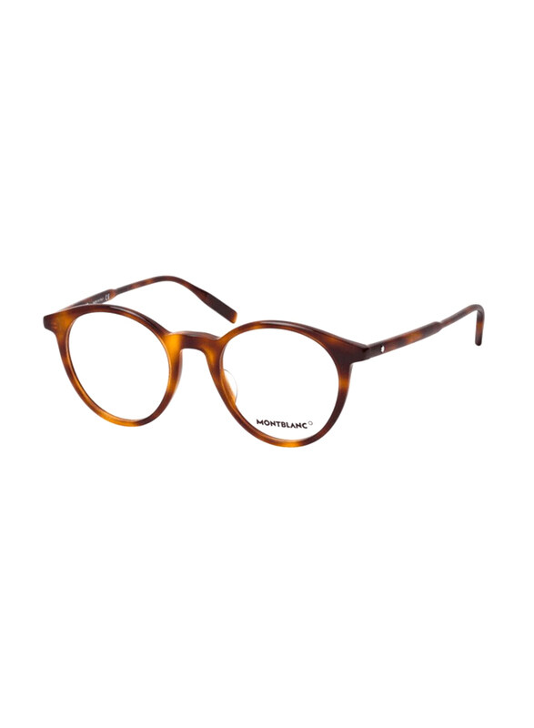 

Mont Blanc Full-Rim Round Brown Eyewear Frames Unisex, Mirrored Clear Lens, MB0009O 006