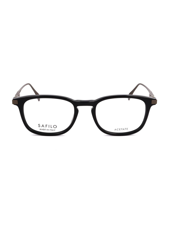 Safilo Full-Rim Geometric Black Frames for Men, 01 807 5020, 50/20/145