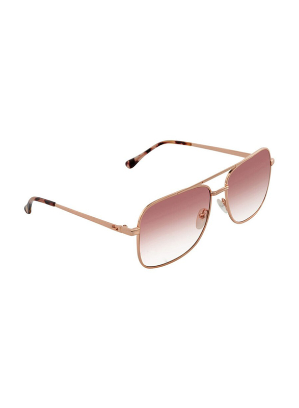 Lacoste Full-Rim Pilot Rose Gold Sunglasses for Men, Pink Lens, L223S 757, 60/16/140