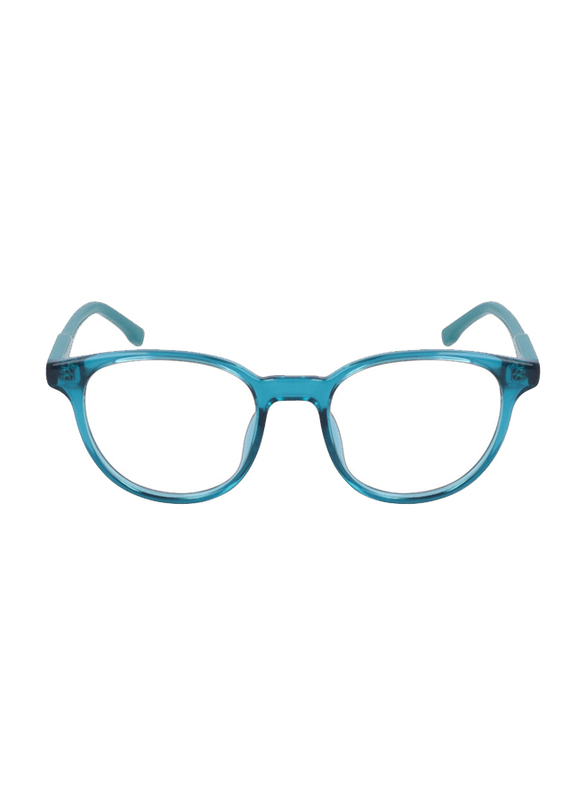 Lacoste Full-Rim Geometric Blue Eyeglass Frames Kids Unisex, Transparent Lens, L3631 444, 46/17/135