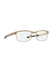 Oakley Full-Rim Rectangle Beige Eyeglass Frames Unisex, Transparent Lens, 0OX5132 0852, 56/18/140