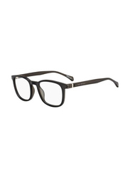 Hugo Boss Full-Rim Rectangle Black Eyewear Frames For Men, Mirrored Clear Lens, BO085 026K 00