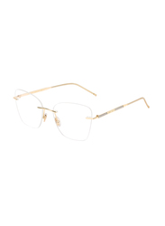 Jimmy Choo Rimless Square Gold Eyeglass Frames Unisex, Transparent Lens, JC363 0DDB 00