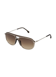Lozza Polarized Full-Rim Rectangular Silver Sunglasses for Men, Grey Lens, SL2338M 990579145