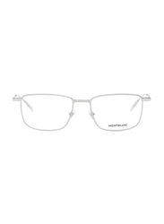 Mont Blanc Full-Rim Rectangular Grey Eyewear Frames For Men, Mirrored Clear Lens, MB0146O 006