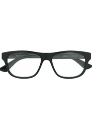 Gucci Full-Rim Rectangular Black Eyeglasses Frame for Men, Transparent Lens, GG0768O 001, 54/16/145