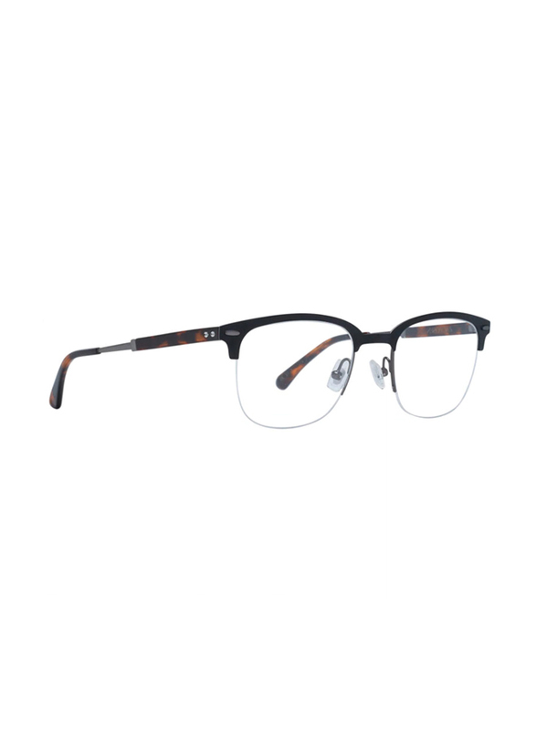 Zac Posen Half-Rim Round Black Eyewear for Men, Transparent Lens, ZHUG BK, 50/20/140