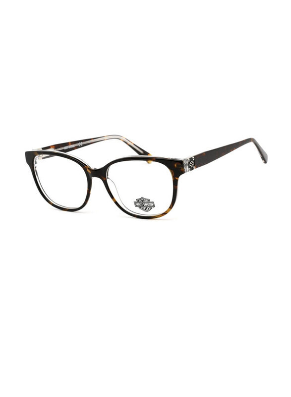 Harley Davidson Full-Rim Round Black Frames for Women, HD0558 052, 51/15/145