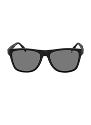 Mont Blanc Full-Rim Square Black Sunglasses for Men, Grey Lens, MB0062S 00, 56/17/145