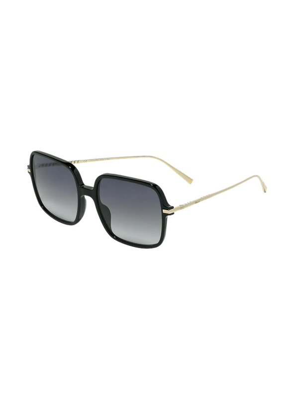 Chopard Full-Rim Square Black Sunglasses for Women, Smoke Gradient Lens, SCH300N 0700, 58/18/135