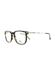 Lacoste Full-Rim Tortoise Square Sunglasses for Men, Transparent Lens, L2603ND 220, 52/18/145
