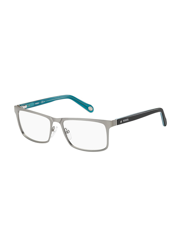 Fossil Full-Rim Square Grey Eyeglass Frame for Men, FOS6035 HG3, 55/16/140