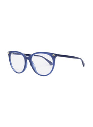 Gucci Full-Rim Round Blue Frames for Women, GG0093O 006, 57/16/145