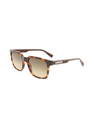 Lacoste Full-Rim Havana Square Sunglasses for Men, Havana Lens, L967S 230, 55/19/145