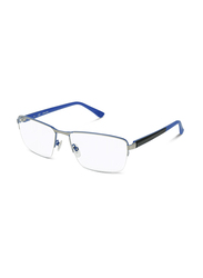 Police Zenith 4 Half-Rim Square Matte Blue with Coloured Parts Frames for Men, VPLD10M5708M3, 57/17/145