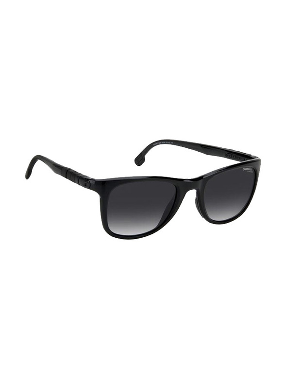 Carrera Full-Rim Square Black Sunglasses for Men, Dark Grey Gradient Lens, HYPERFIT 22/S 807529O, 52/22/140
