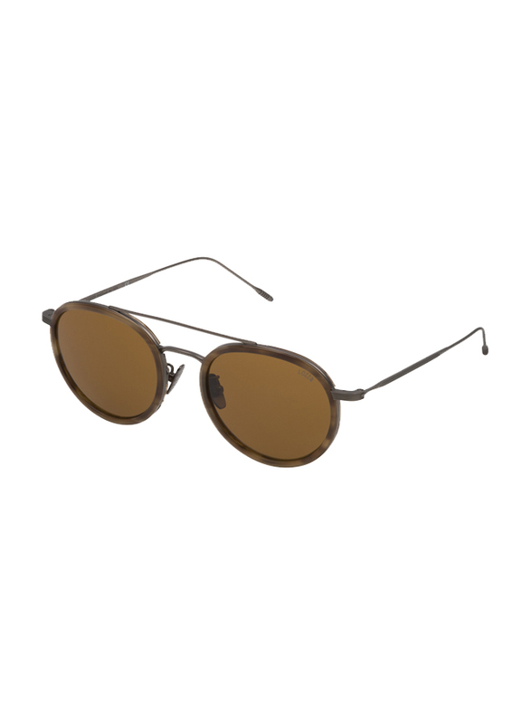 Lozza Polarized Full-Rim Round Brown Unisex Sunglasses, Brown Lens, SL2310 530627, 53/20/145