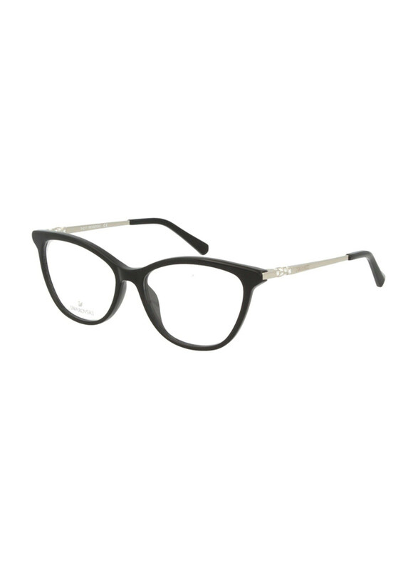 

Swarovski Full Rim Rectangular Black Frames for Women, SK5249-H 001, 53/15/140