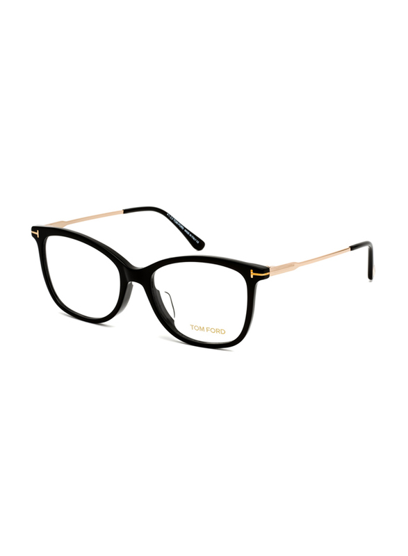 Tom ford Full-Rim Square Black Eyeglass Frames for Women, Transparent Lens, FT5510-F 001, 54/17/140