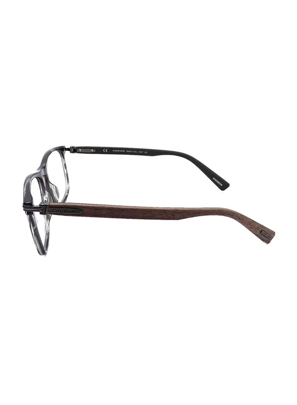 Chopard Full-Rim Square Shiny Streaked Grey Eyeglasses Frame for Men, VCH241 5401EX, 54/17/145