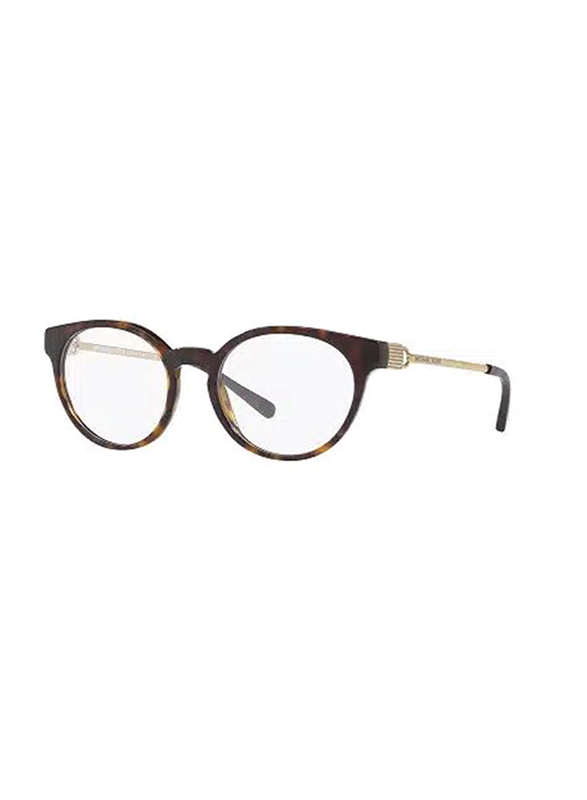 Michael Kors Full-Rim Round Multicolour Eyeglass Frames for Women, Transparent Lens, 0MK4048 3293, 51/19/135