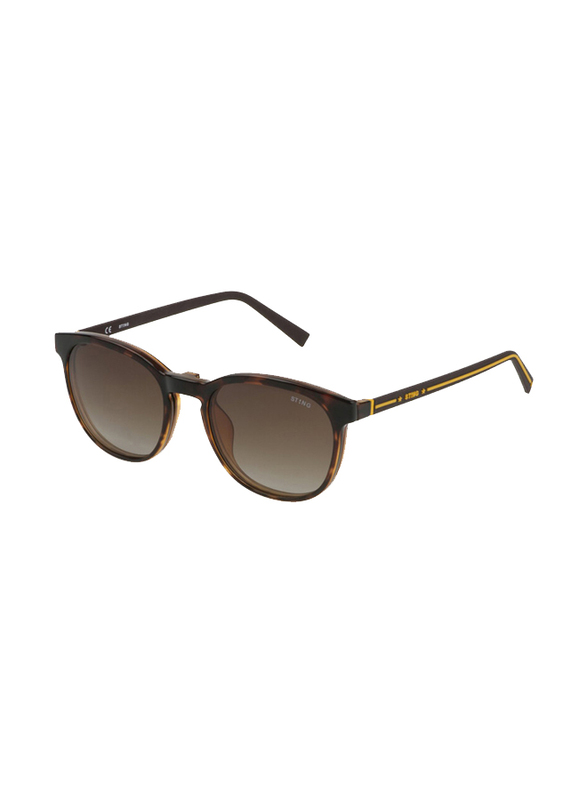 Sting Full-Rim Round Brown Sunglasses Unisex, Brown Lens, SST455 AH9Z, 52/19/140