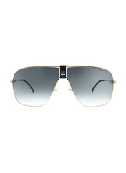 Carrera Full-Rim Aviator Gold Sunglasses for Men, Green Lens, CA1018/S 2M2639, 63/11/145