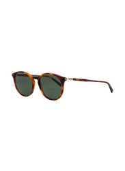Salvatore Full Rim Round Brown Sunglasses for Men, Green Lens, SF911SG 214 5318, 53/18/145