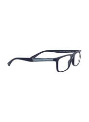 Emporio Armani Full-Rim Rectangle Black Eyeglass Frames Unisex, Transparent Lens, 0EA3171F 5080, 56/20/145