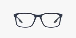 Prada Full-Rim Square Matte Blue Sport Eyeglasses Frames for Men, Clear Lens, PS01LV TWY1O1, 54/18/145