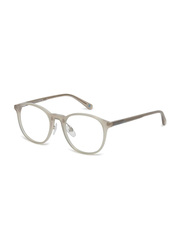 Benetton Full-Rim Oval Grey Eyewear Frames Unisex, Mirrored Clear Lens, BEO1006 917, 50/19/145