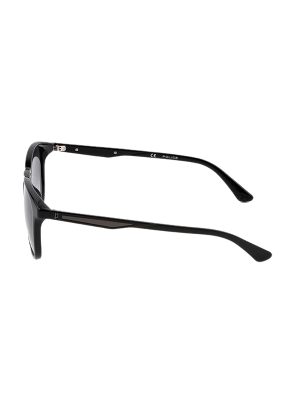 Police Groove 4 Full-Rim Phantos Total Gloss Black Sunglasses for Men, Smoke Gradient Lens, SPLF18M 0Z42, 53/22/145