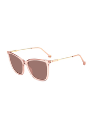 Carolina Herrera Full-Rim Rectangle Pink Sunglasses for Women, Burgundy Lens, CH 0068/S 0FWM 4S, 57/18/145